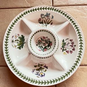 Portmerion botanic garden chip ‘n’ dip - all in one. Brand New in Box. 14”/35cm